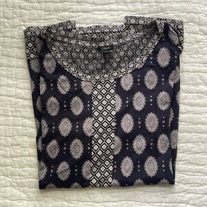 J. Crew cotton paisley t-shirt